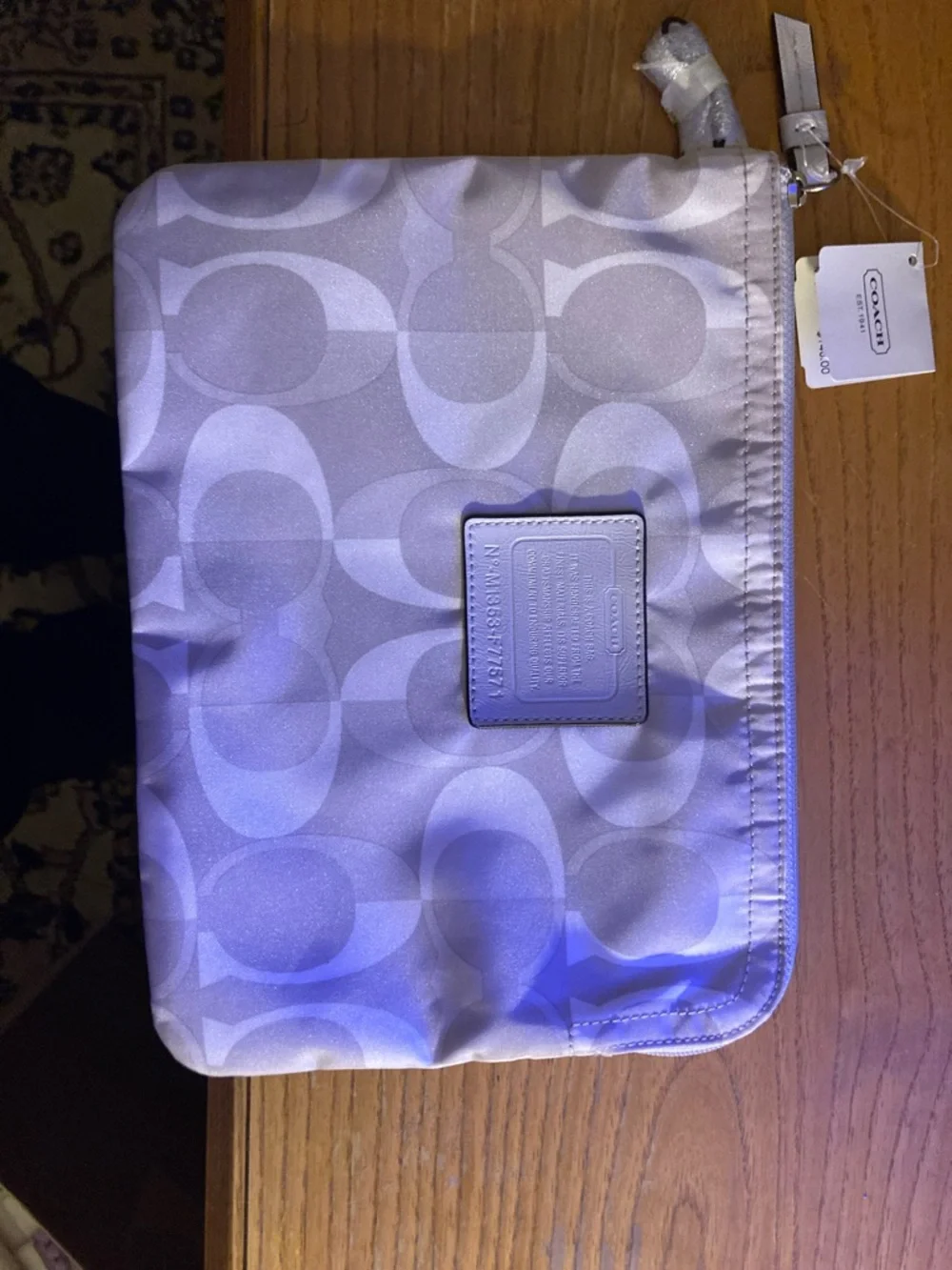 Coach Silver Gray Dream Weekender 2PC New with tag bag - Picture 3 of 9